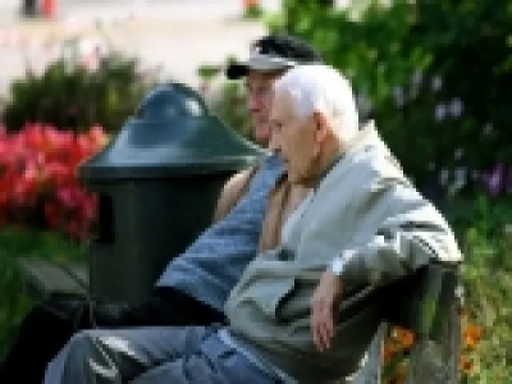 Old Men sitting on a bench07