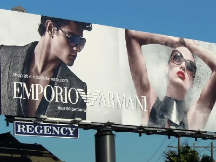 Armani sunglasses poster