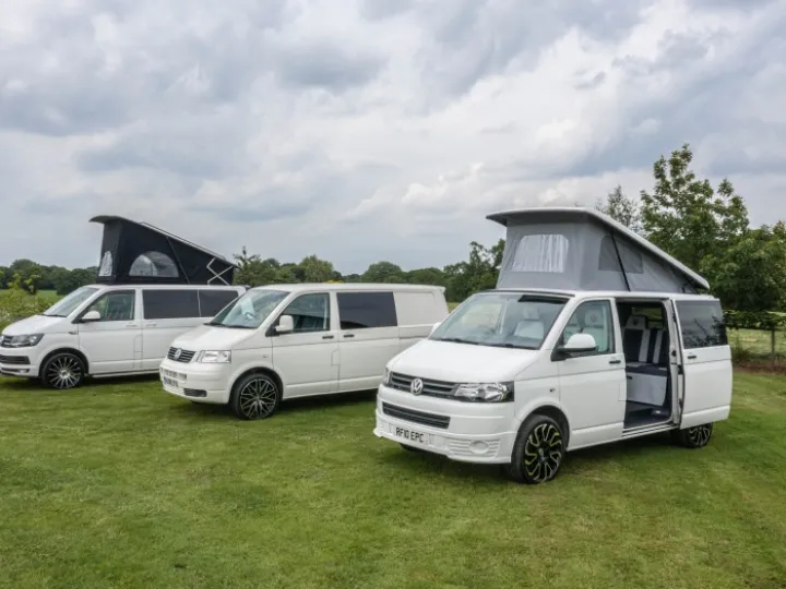 Trio of Vdub campervans