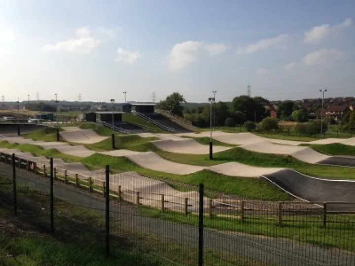 Cumbernauld Combo BMX Track side view