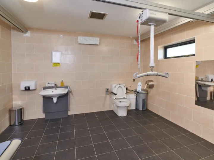 Closomat toilet at Tamworth Castle