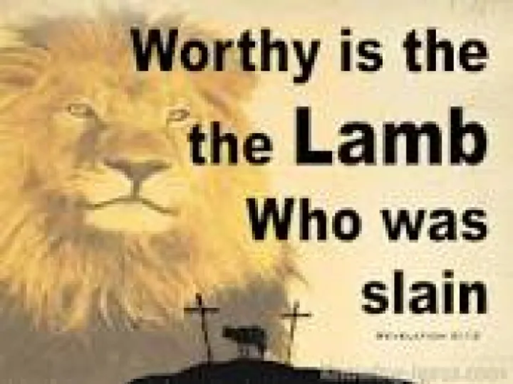 Revelation 5-12-14 lamb slain