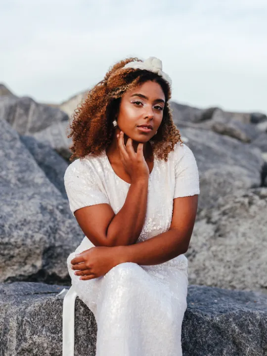 Finsbury sequin dress mermaid shells glamour P