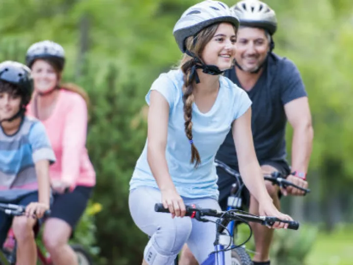 A Family Out Cycling