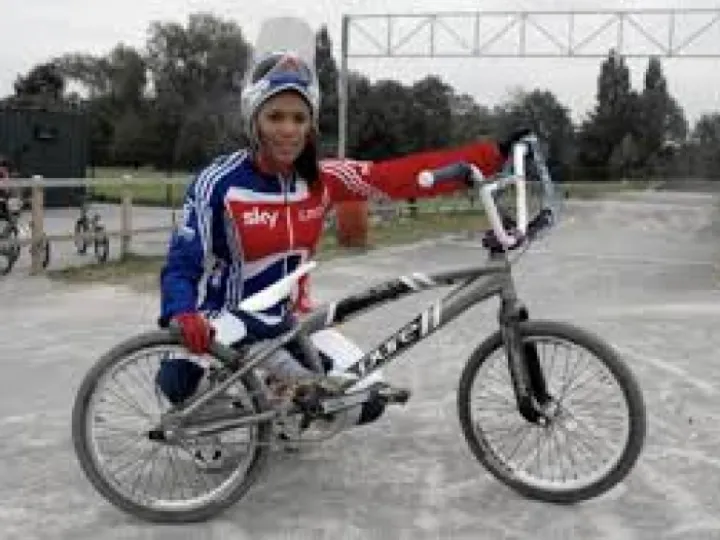 Shanaze Reade with BMX bike