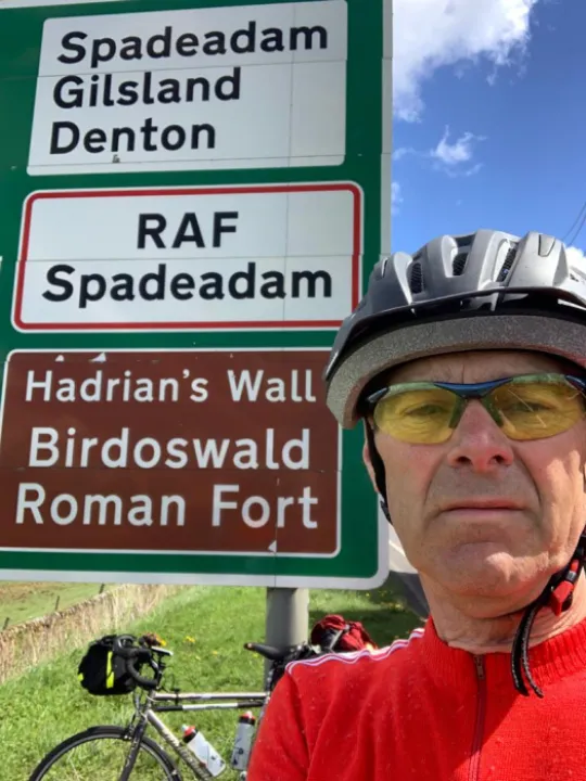 Revd John Kime – Hadrians Wall – 19 May Climate Change Cycle Ride