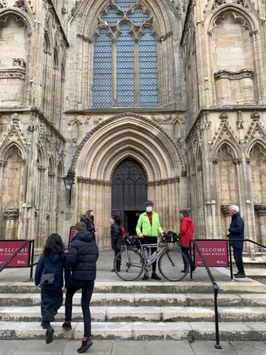 22 May &ndash; Revd John Kime on the West Steps of  York Minster