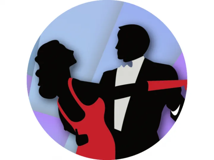 Dancing Couple Circle Crop