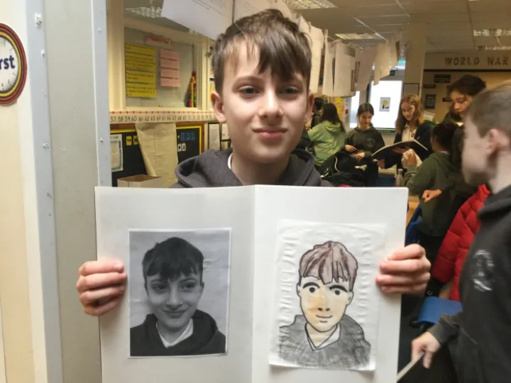 Julian Opie-inspired art