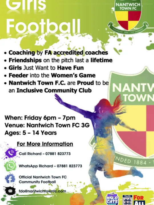 Nantwich Town Flyer Social Media Format