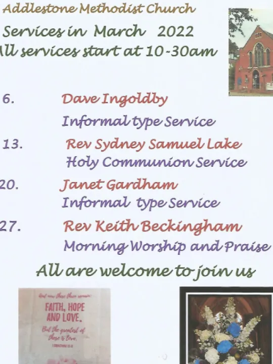 Services in March 2022