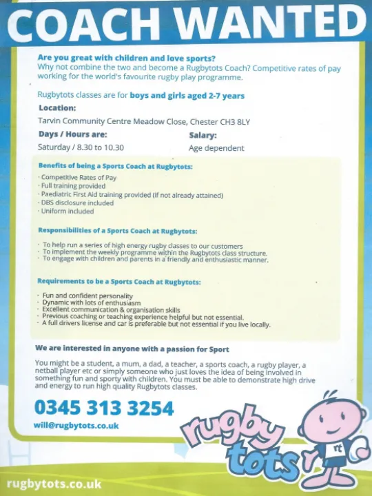 Rugbytots Coach Wanted PhotoScan