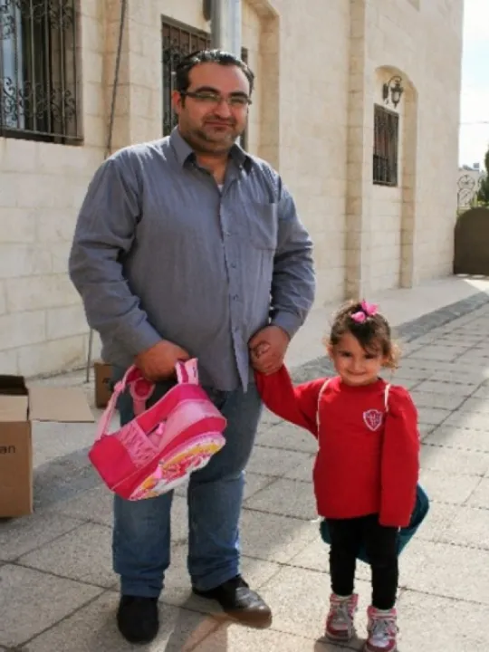 Tajik and daughter &ndash; Syrian refugees in Jordan