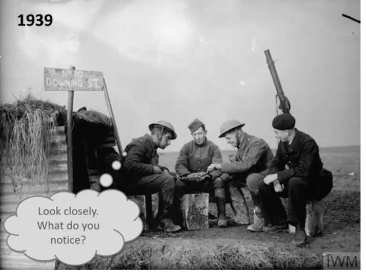 Soldiers from France and Britain during WW2