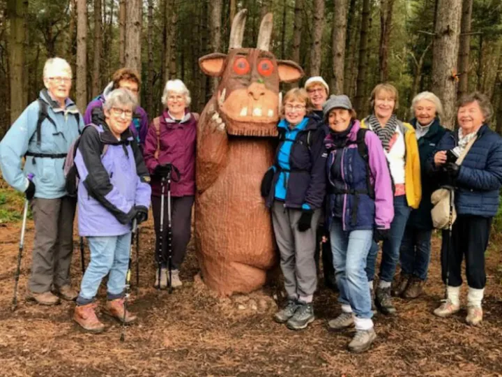 Kelsall WI members meet the Gruffalo