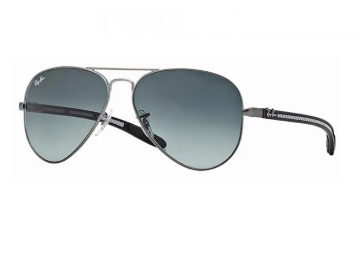 rb8307_029_71_tq Ray-Ban Aviator Carbon Fibre Matte Gunmetal / Grey Gradient Azure