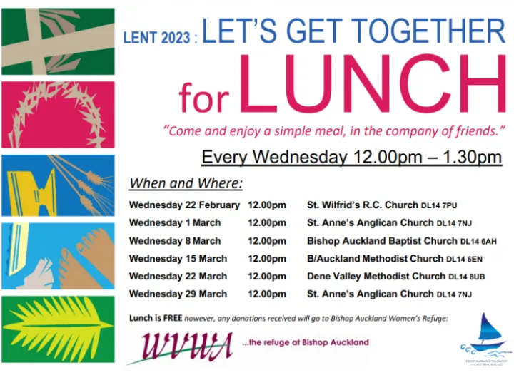 Lent lunches 2023 BAFCC