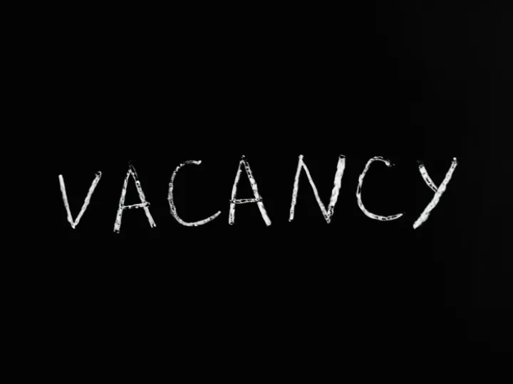 White Lettering on Black Background