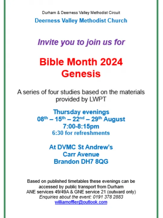 Bible Month 2024 Genesis August Studies At Brandon