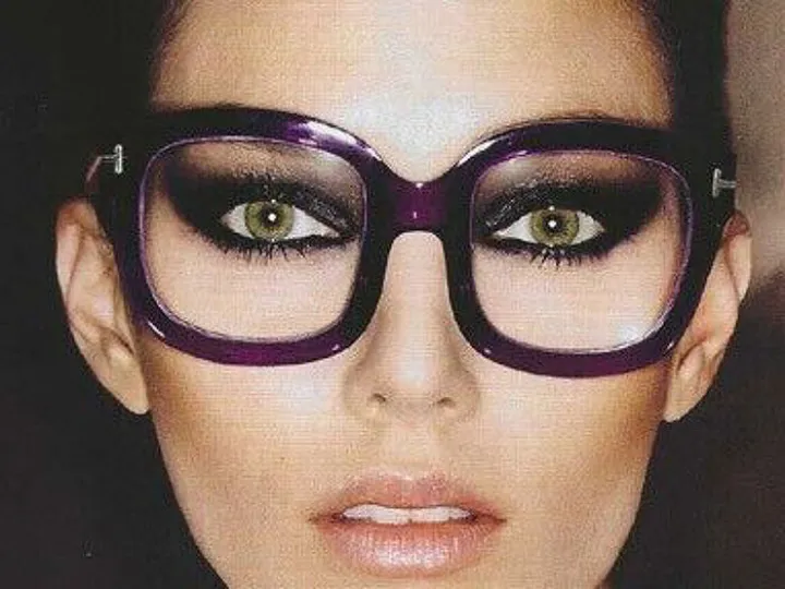 Woman wearing Tom Ford glasses