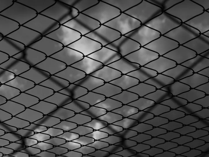 Bars, prison, black and white