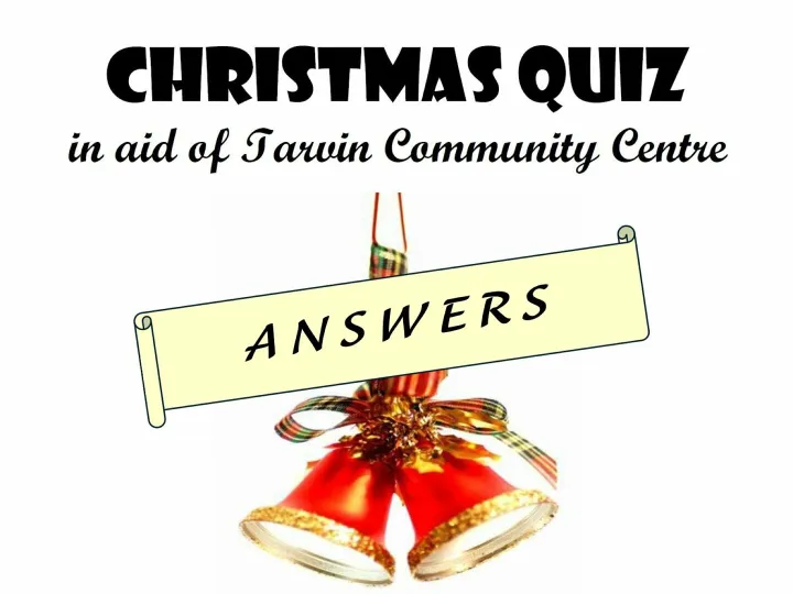 Christmas Quiz Poster For TCC 2024 &ndash; Answers