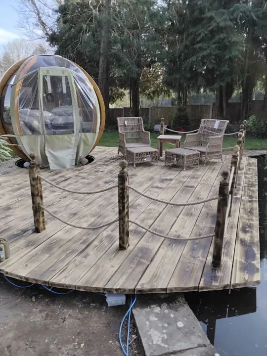 Backyard decking for family gatherings