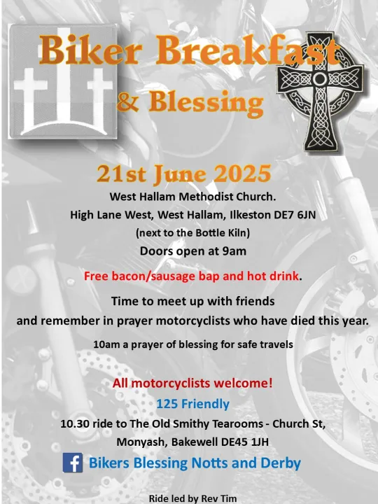 Biker Breakfast and Blessing Flyer (June 2025)