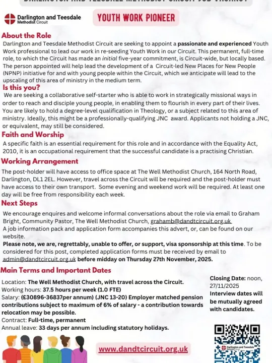 Darlington and Teesdale Youth Pioneer Extended Date