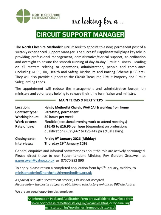NCMC Circuit Support Manager Advert