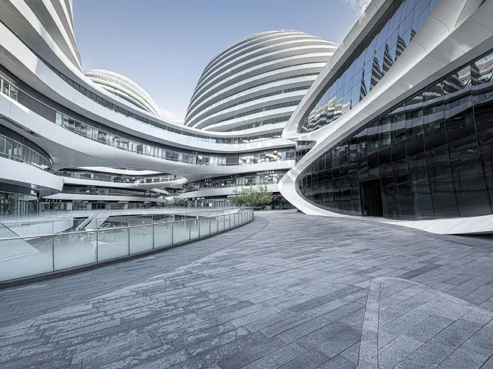 Modern, building, business district, nikon, buildi