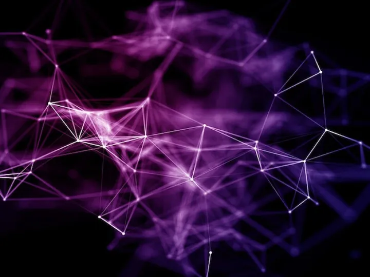 3D render of a modern network communications with