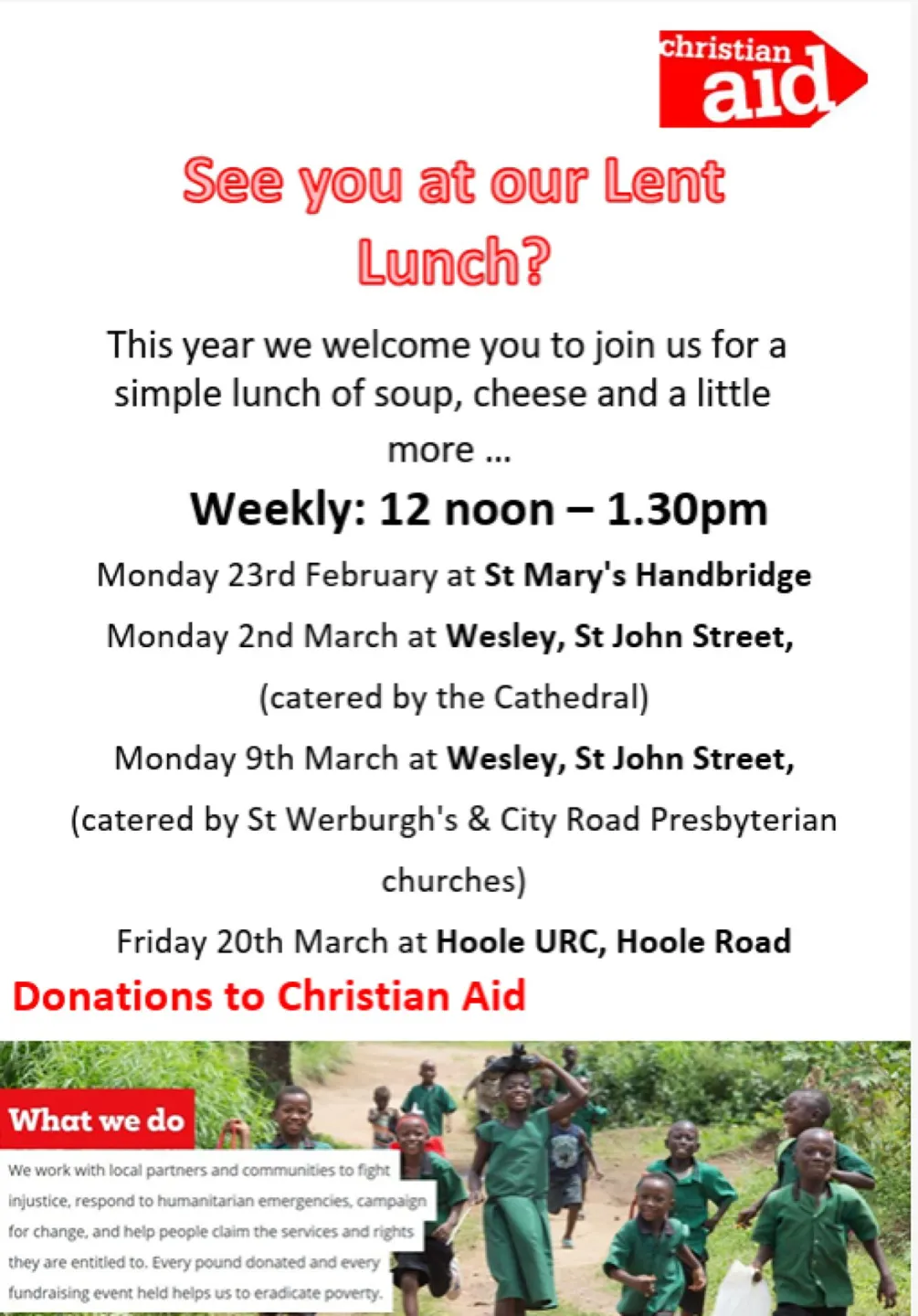 Lent Lunch
