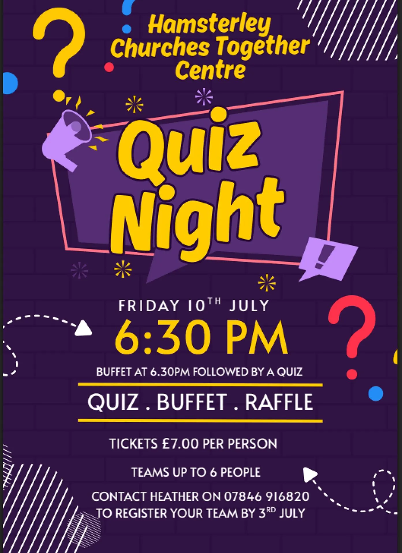 Hamsterley Quiz 10.07.2026