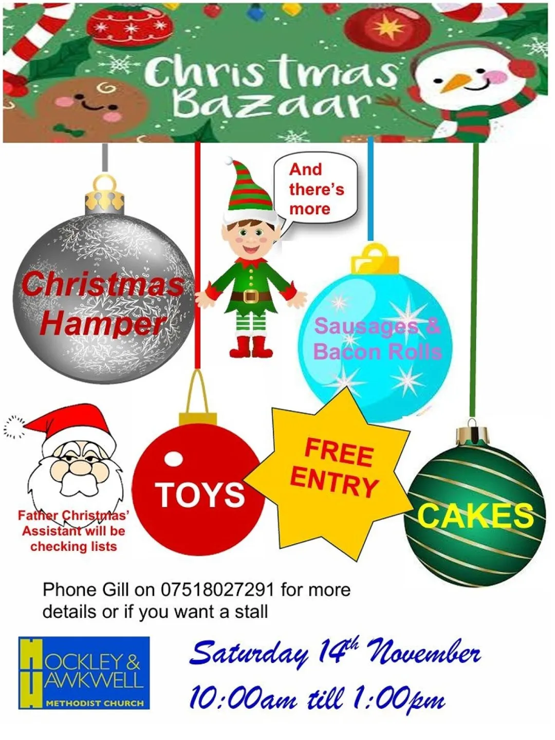 Hockley Bazaar Poster 14th November 2026