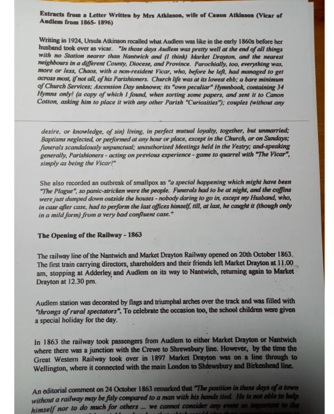 atkinson letter