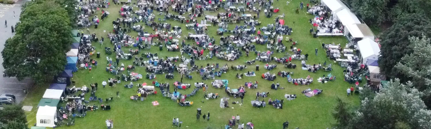 Audlem Party on the Park 2021 &ndash; aerial view (1)