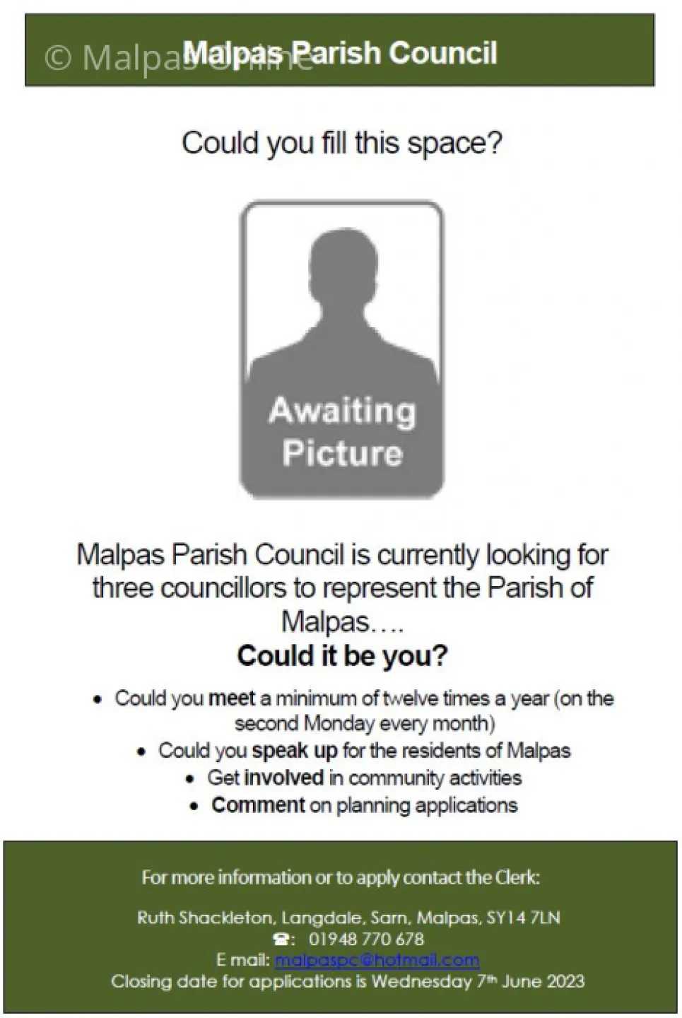Parish Council Vacancy