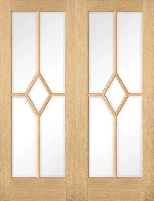 Oak Reims Glazed Pair 
