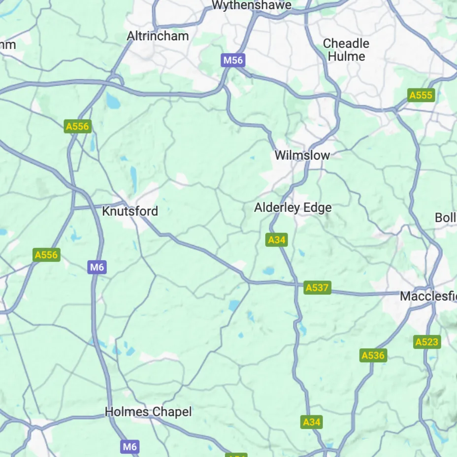 Map of South Manchester