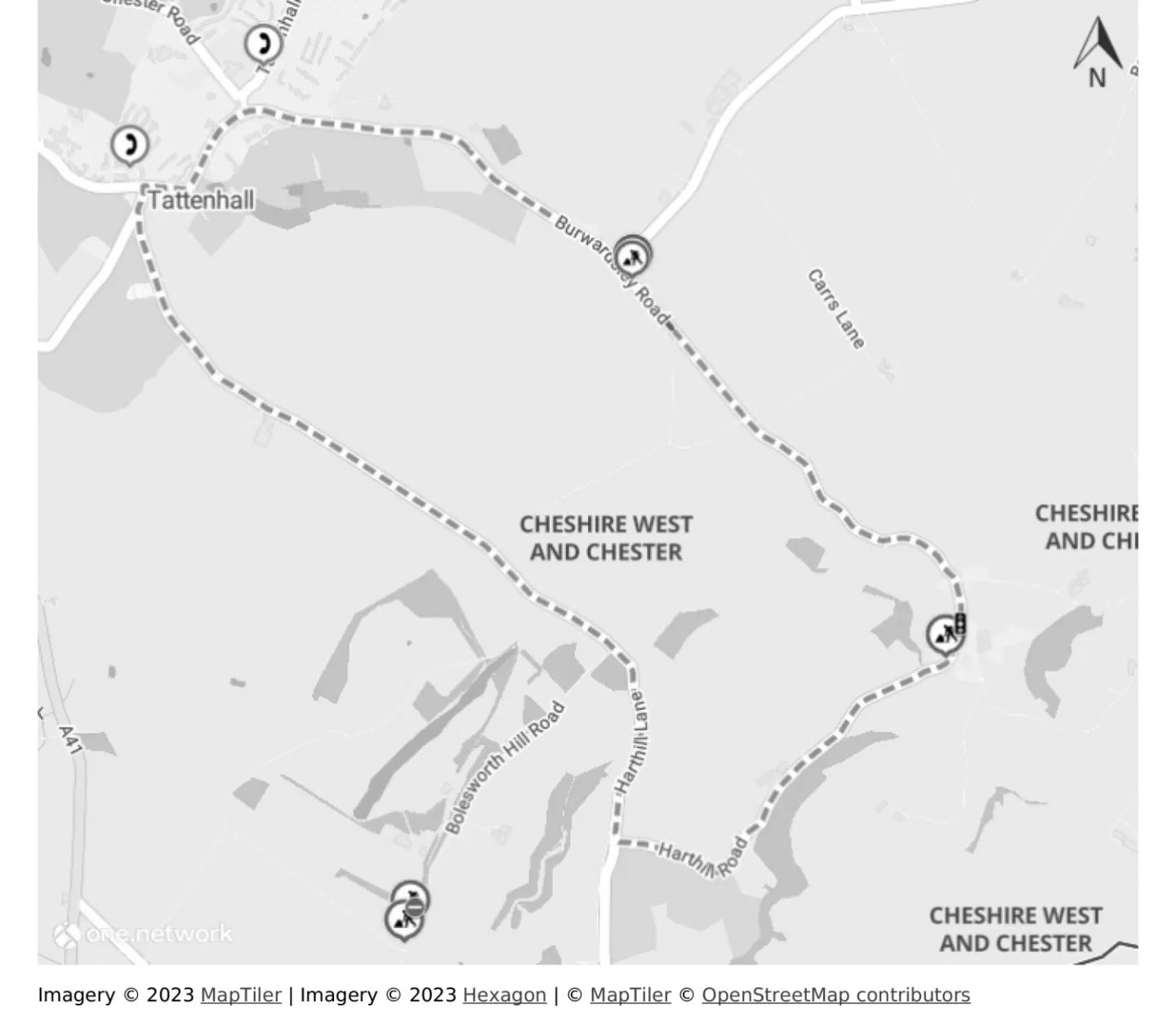 Burdwardsley Road closure