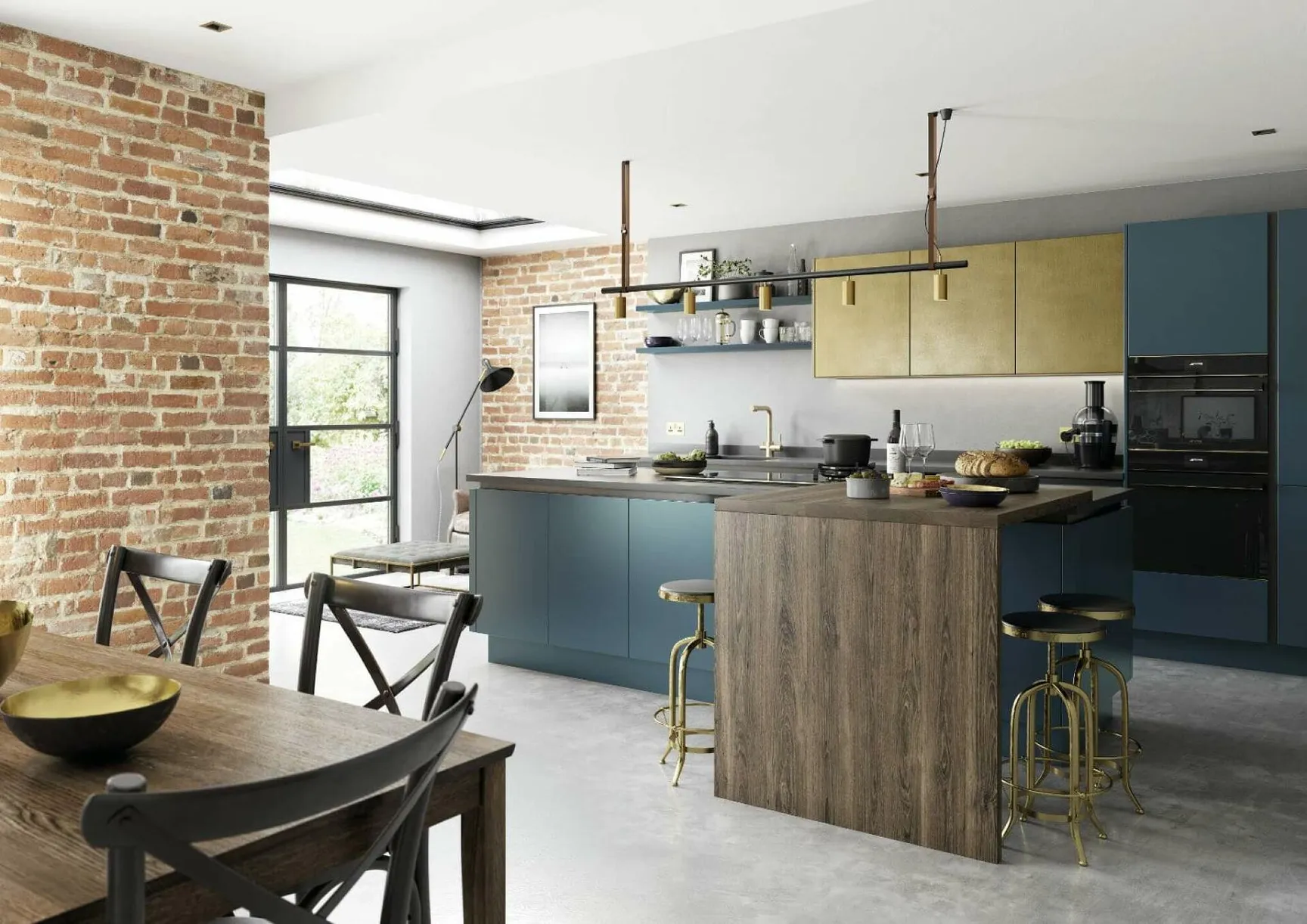 Alku Modern Matt Kitchen With Island 4