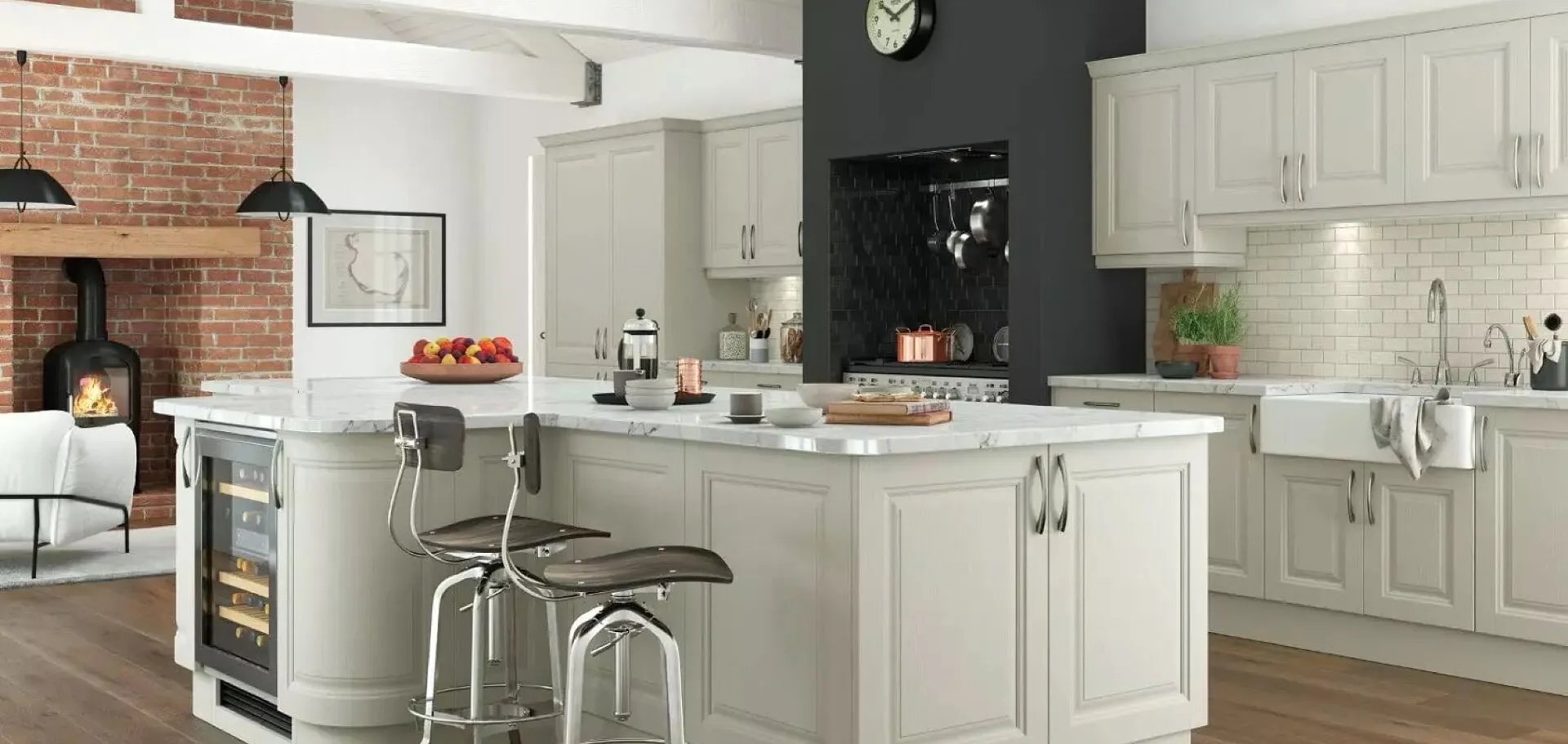 Alku Shaker Open Plan Kitchen