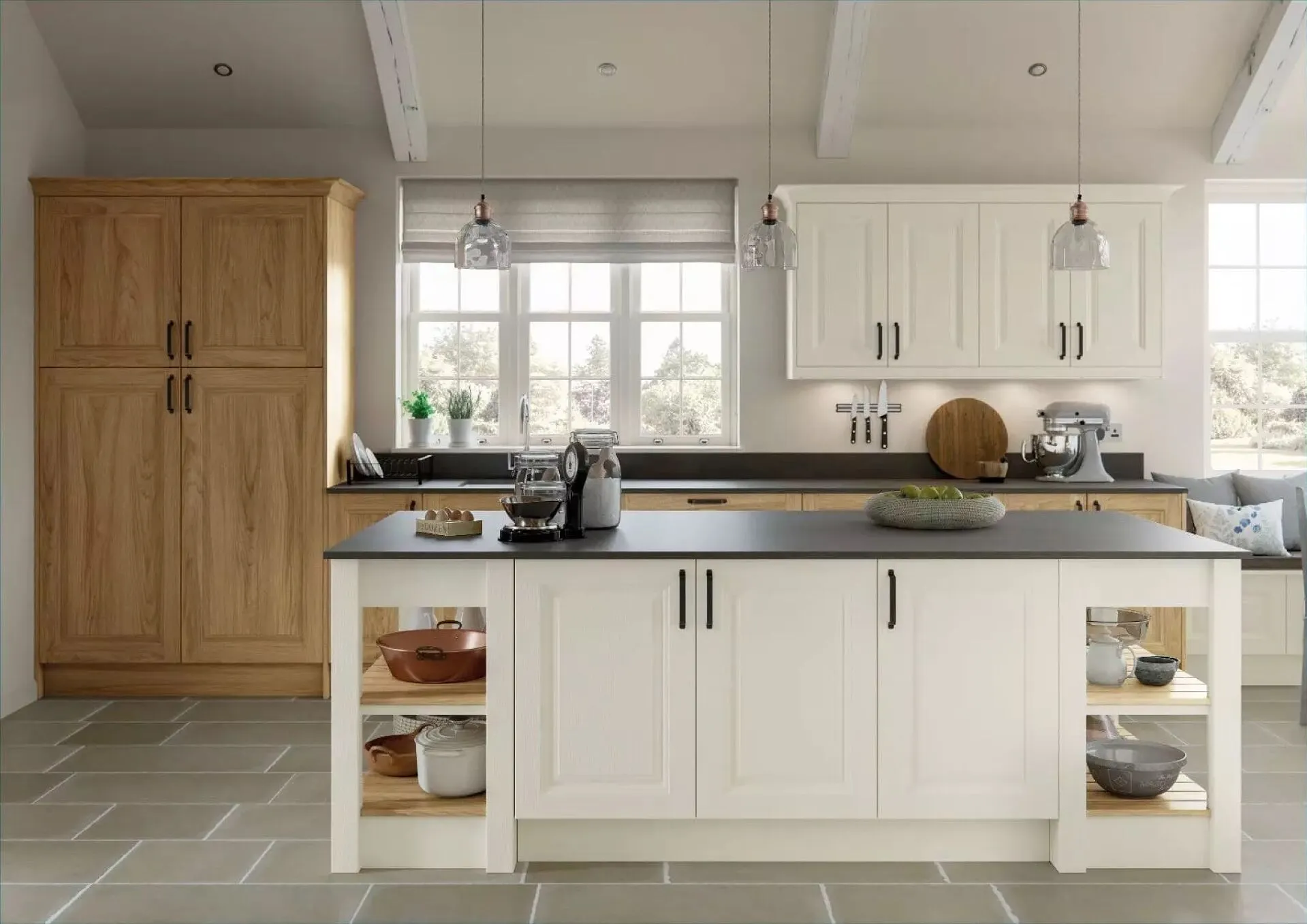 Alku White Wood Open Plan Shak