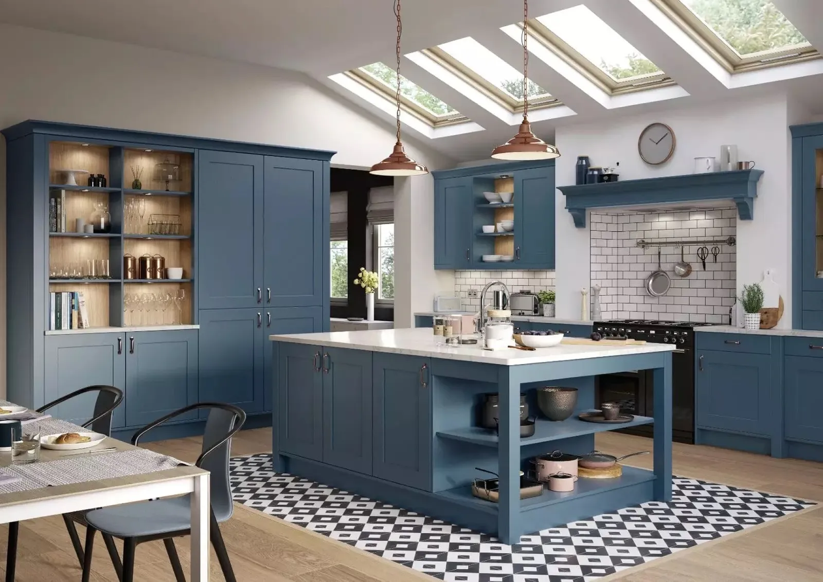 Alku Blue Shaker L Shaped Open