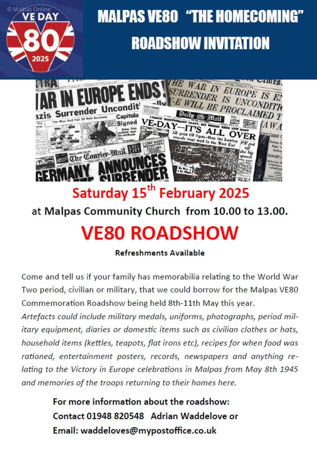 Wartime Roadshow Invitation