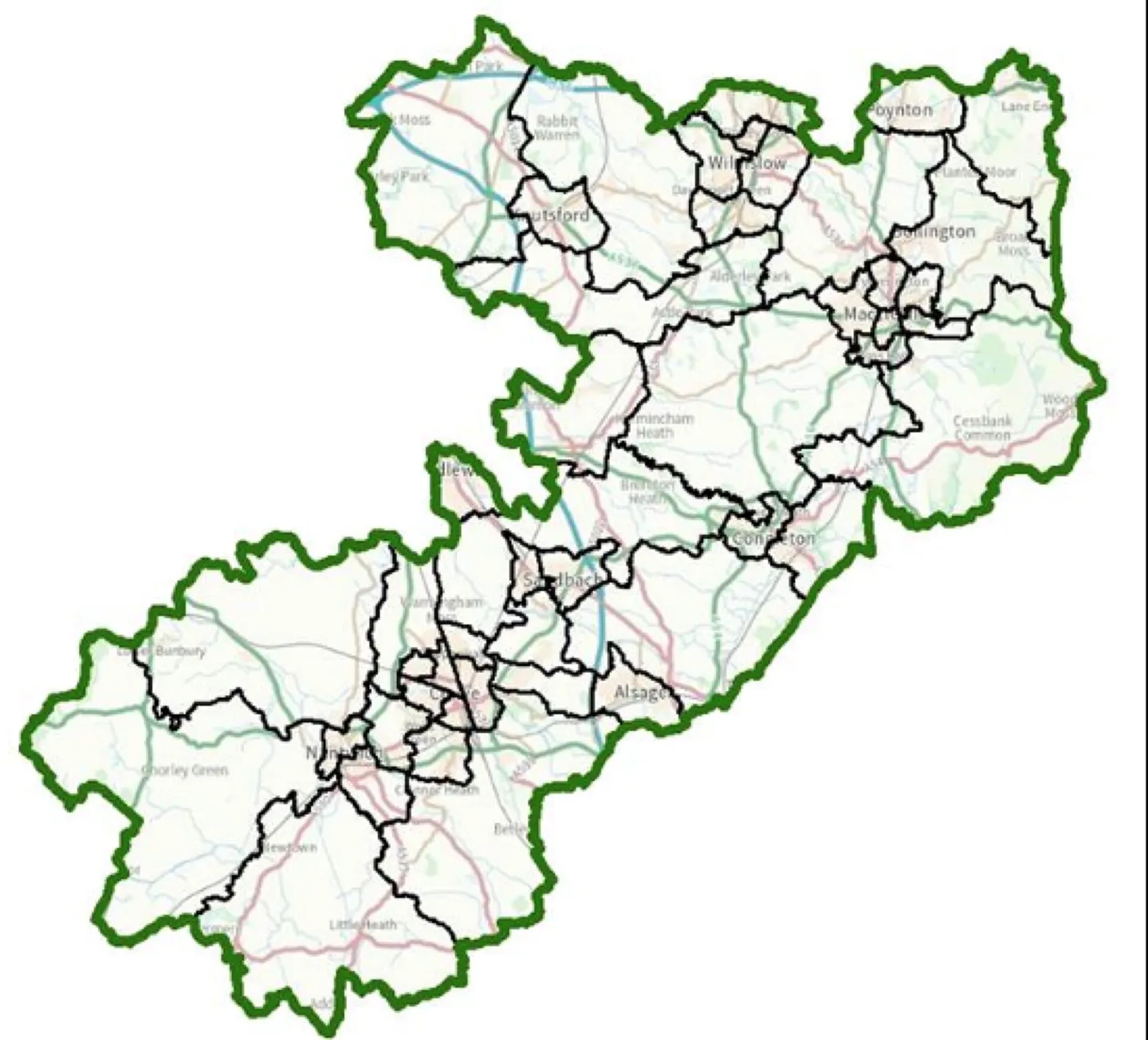 Chsire East Map