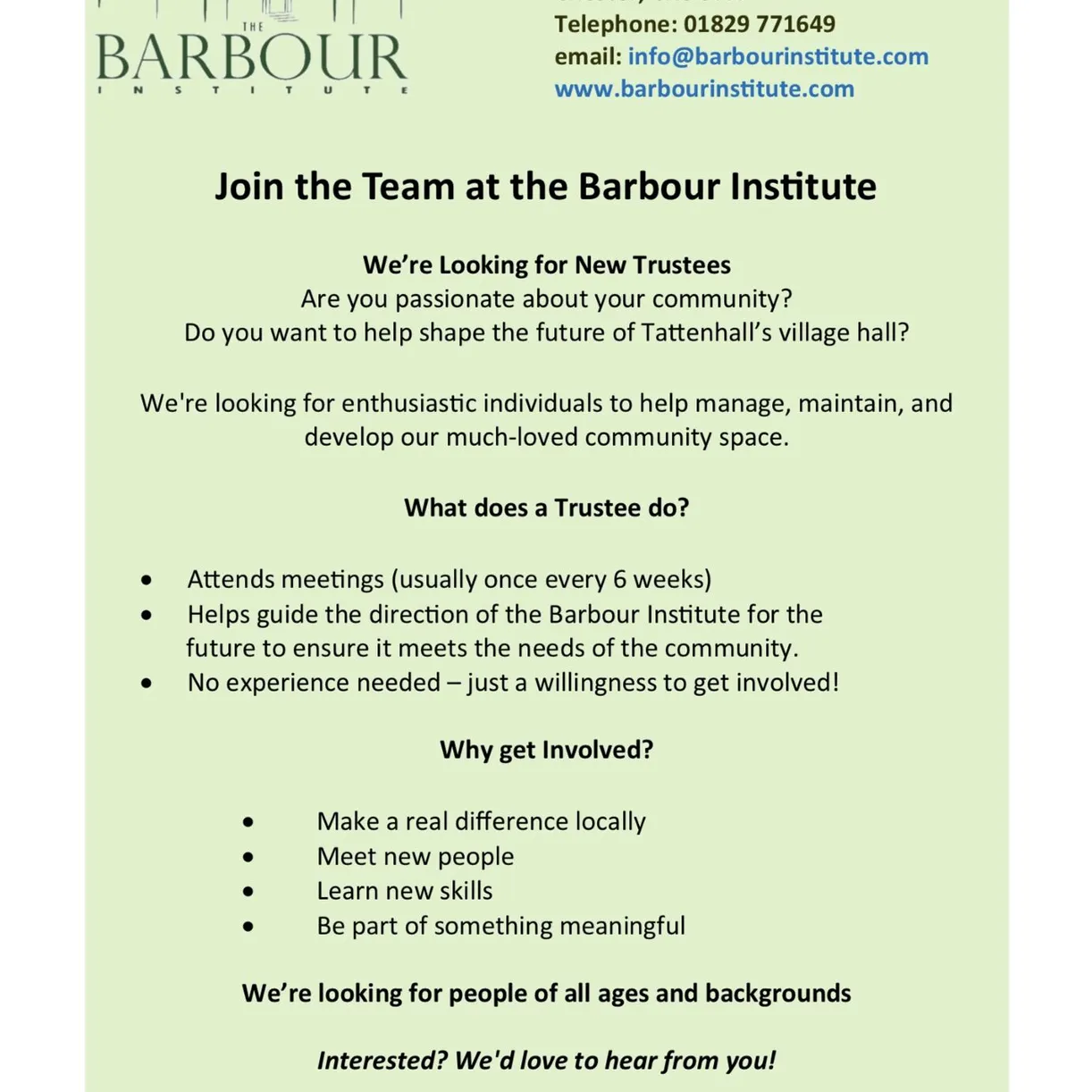 Barbour Trustee