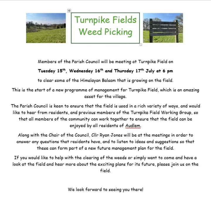 Weeding turnpike
