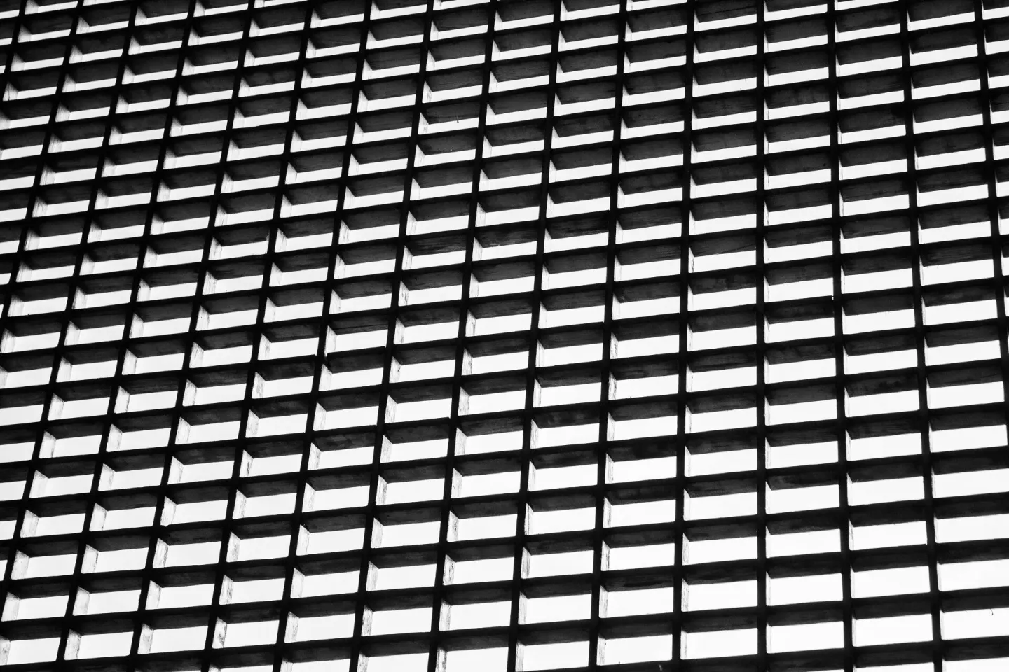 Geometric black and white grid pattern creating